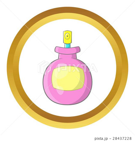 Pink female perfume flacon vector icon 28437228