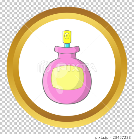 Pink female perfume flacon vector icon 28437228