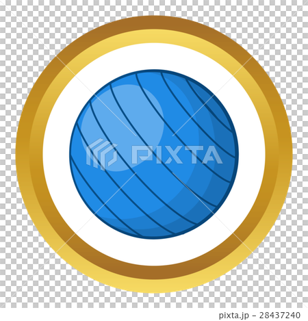 Blue volleyball ball vector icon Blue volleyball ball vector icon 28437240