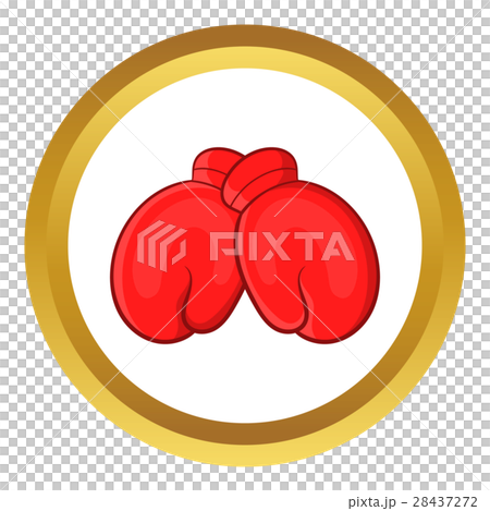 Red boxing gloves vector icon Red boxing gloves vector icon 28437272