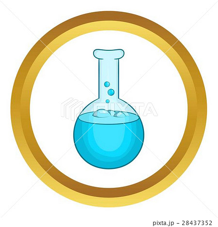 Chemical laboratory flask vector icon Chemical laboratory flask vector icon 28437352