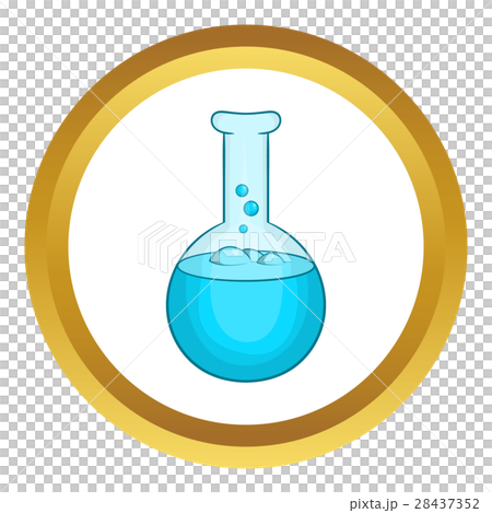 Chemical laboratory flask vector icon 28437352