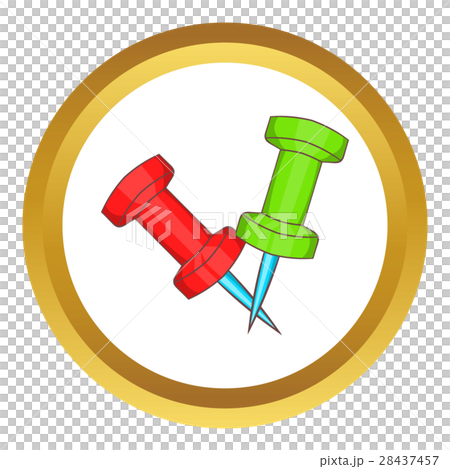 Two pins vector icon - Stock Illustration [28437457] - PIXTA