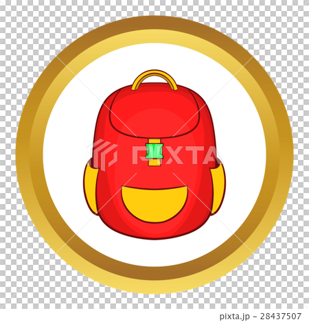Red backpack vector icon Red backpack vector icon 28437507