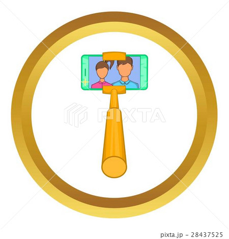 Smartphone photographs on selfie stick vector icon Smartphone photographs on selfie stick vector icon 28437525