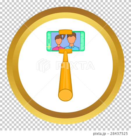 Smartphone photographs on selfie stick vector icon Smartphone photographs on selfie stick vector icon 28437525