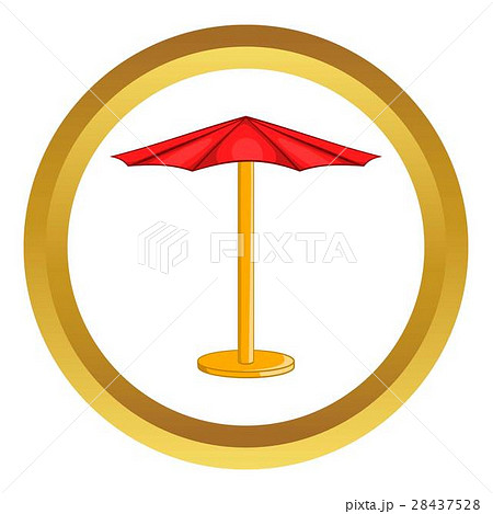 Beach umbrella vector icon 28437528