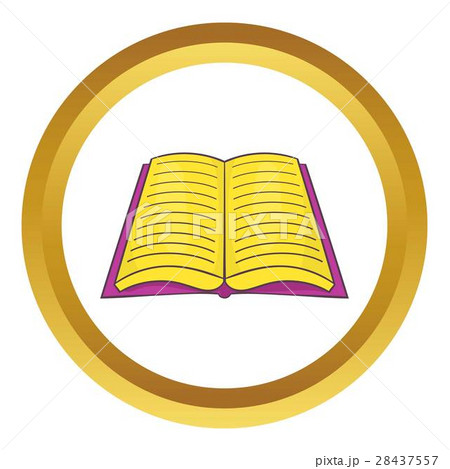 Open book with text vector icon 28437557