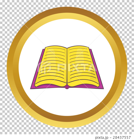 Open book with text vector icon 28437557