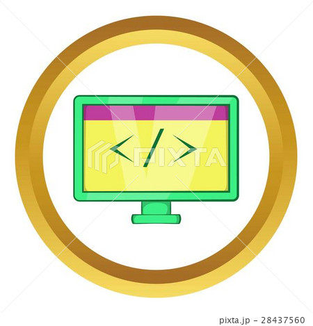 Monitor with sign left right vector icon 28437560