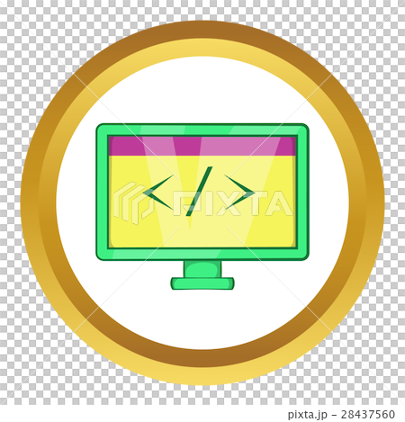 Monitor with sign left right vector icon 28437560