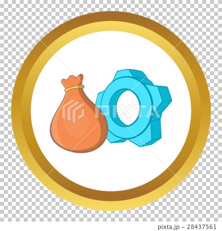 Bag and gear vector icon 28437561