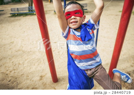 Playground Yard Superhero Freedom Child Boy Concept 28440719