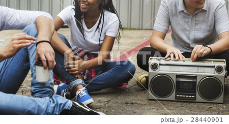 Radio Music Friends Unity Style Teens Casual Concept Radio Music Friends Unity Style Teens Casual Concept 28440901