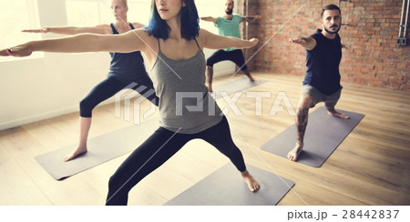 Yoga Practice Exercise Class Concept 28442837