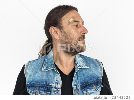 Man Serious Studio Portrait Concept Man Serious Studio Portrait Concept 28443322