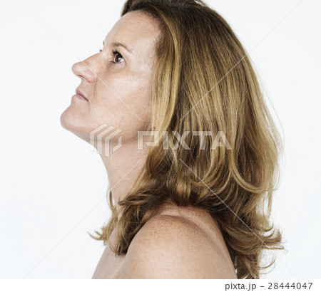 Studio People Shoot Portrait Isolated on White Concept Studio People Shoot Portrait Isolated on White Concept 28444047
