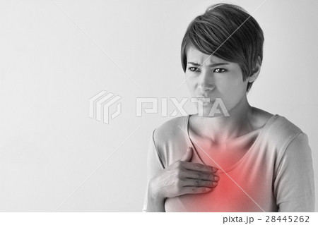 sick woman with heart attack, chest pain sick woman with heart attack, chest pain 28445262