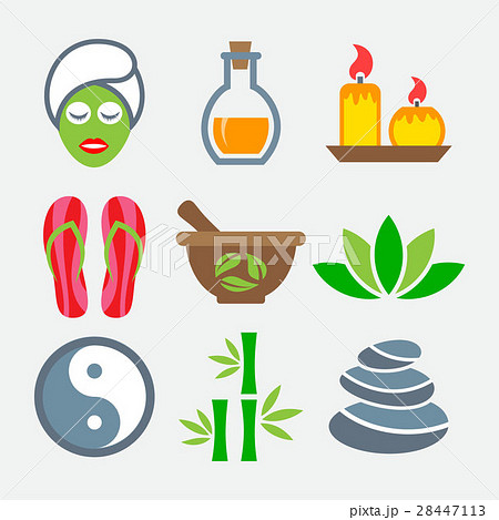 Spa colorful icons 28447113