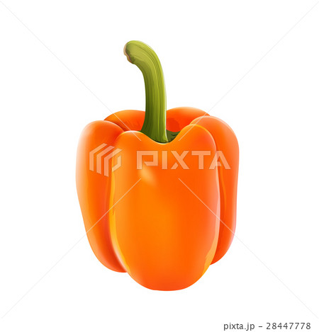 Orange pepper on white background 28447778