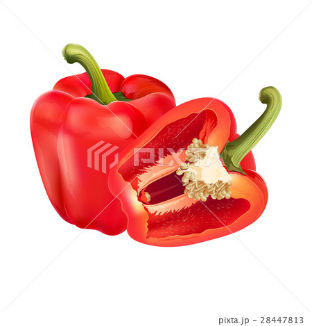 Red pepper on white background Red pepper on white background 28447813