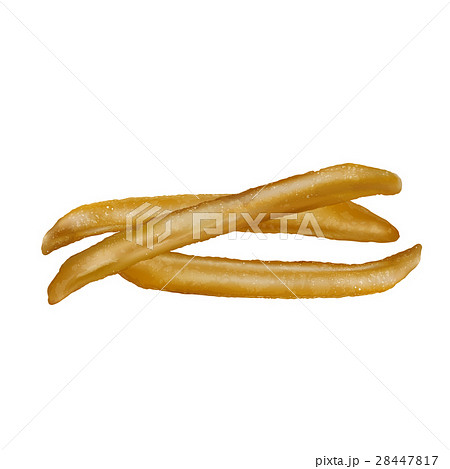 French fries on white background 28447817