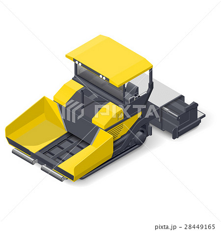 Asphalt paver detailed icon Asphalt paver detailed icon 28449165