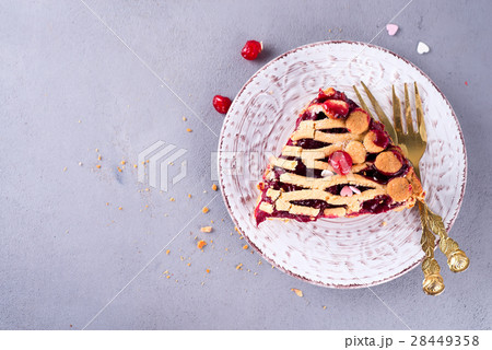 Homemade cherry pie 28449358