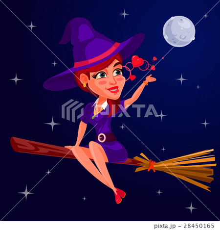illustration of a young girl witch 28450165