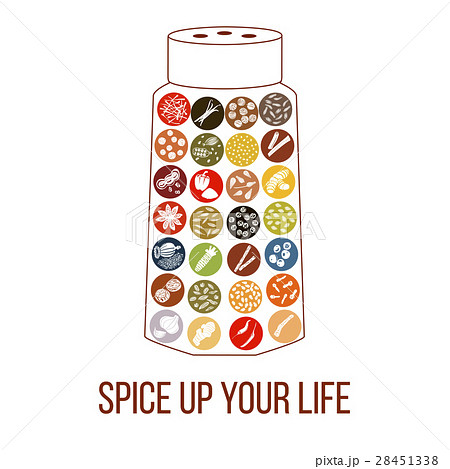 Spice up your life sentence. pepperbox with spices 28451338