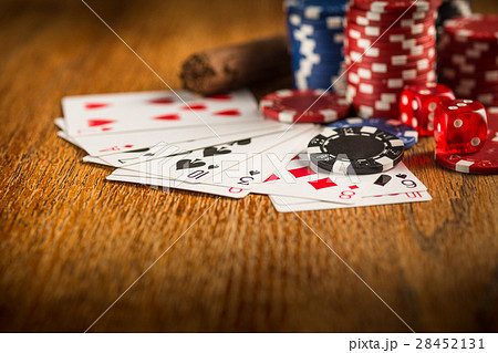 Cigar, chips for gamblings, drink and playing Cigar, chips for gamblings, drink and playing 28452131