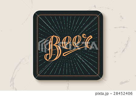 Coaster with hand drawn lettering Beer 28452406