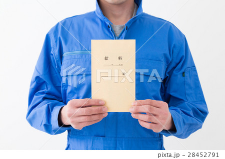 給料袋 ビジネスマン 白バック 給料袋 ビジネスマン 白バック 28452791