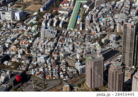 東京都目黒区三田2丁目付近を空撮 東京都目黒区三田2丁目付近を空撮 28453445