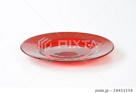 Red glass plate 28453559
