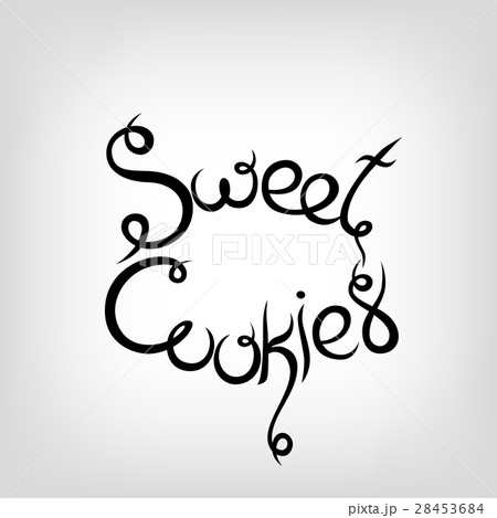 Vector Hand-drawn Lettering. Sweet Cookies. Vector Hand-drawn Lettering. Sweet Cookies. 28453684