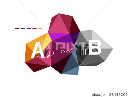 Abstract triangle low poly infographic template 28455206