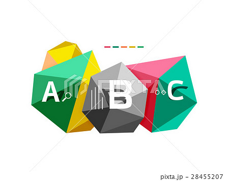 Abstract triangle low poly infographic template 28455207
