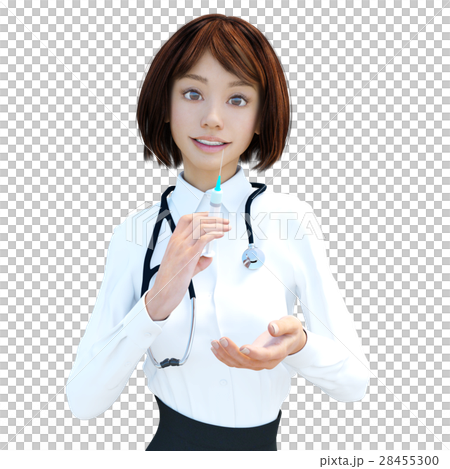 Female doctor with syringe perming3DCG Illustration material Female doctor with syringe perming3DCG Illustration material 28455300