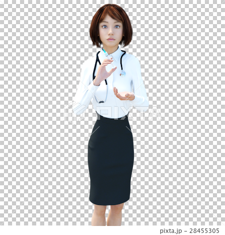 Female doctor with syringe perming3DCG Illustration material Female doctor with syringe perming3DCG Illustration material 28455305