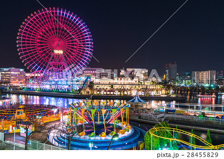 横浜 デートスポット みなとみらいの写真素材