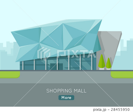 Shopping Mall Web Template in Flat Design. 28455950