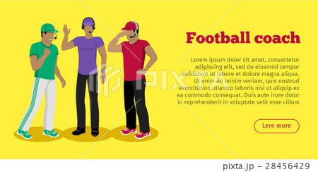 Football Coaches Web Banner Cartoon Soccer Referee 28456429