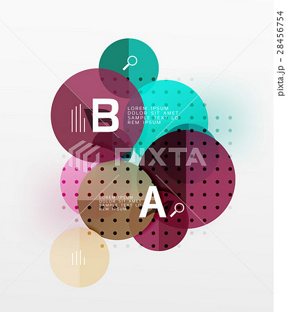 Vector circle bubbles modern geometric background 28456754