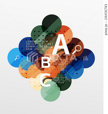 Vector circle bubbles modern geometric background Vector circle bubbles modern geometric background 28456783