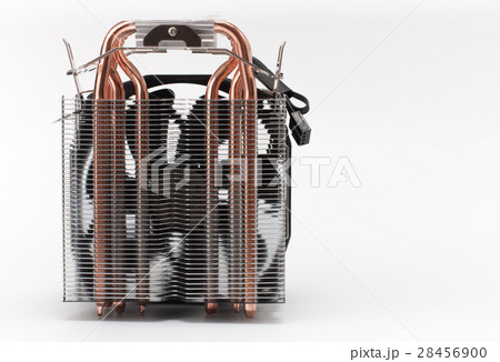 New modern fan for processor on white background New modern fan for processor on white background 28456900