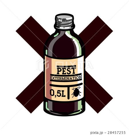 Color vintage pest extermination emblem Color vintage pest extermination emblem 28457255