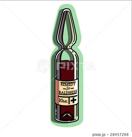 Color vintage remedy for baldness emblem 28457266
