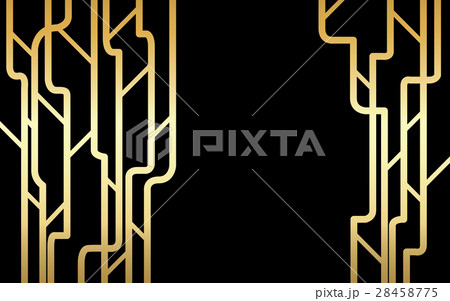 Gold LINE forest design black background. Gold LINE forest design black background. 28458775