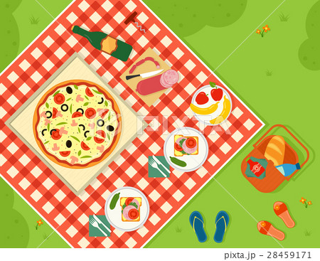 summer picnic in park banner 28459171